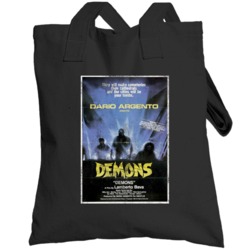 Demons Vintage Distressed Scary Movie Poster Halloween Totebag