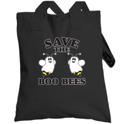 Save The Boo Bees Breast Cancer Awareness Halloween Totebag