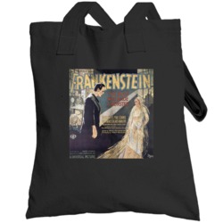 Frankenstein Vintage Distressed Scary Movie Poster Halloween Totebag
