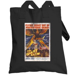 The Giant Claw Vintage Distressed Scary Movie Poster Halloween Totebag