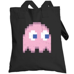 Pac Man Ghost Funny Retro Arcade Video Games Distressed Totebag