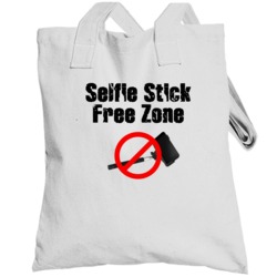 Funny Selfie Stick Free Zone Totebag