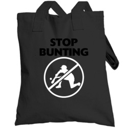 Funny Stop Bunting Baseball Totebag
