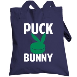 Vancouver Hockey Puck Bunny Cute Sexy Ladies Sports Fan Parody Totebag