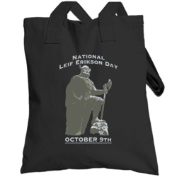 National Leif Erikson Day October 9th North America Discovery Totebag