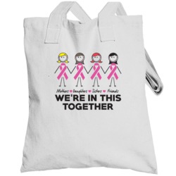 We're In This Together Breast Cancer Awareness Totebag