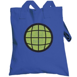 Captain Planet Symbol 90s Cartoon Distressed Totebag