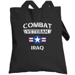 Combat Veteran Iraq Military Vet Distressed Totebag