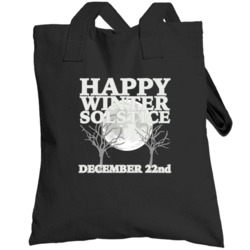 Happy Winter Solstice December 22nd Fun Celebration Totebag