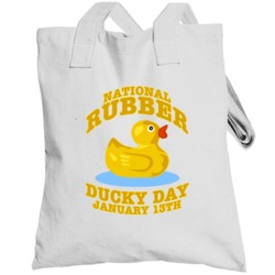 National Rubber Ducky Day January 13th Fun Celebration Totebag