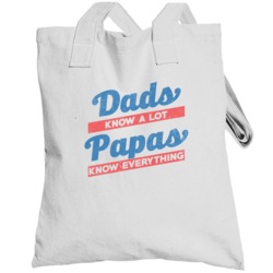 Dads Know A Lot Papas Know Everything Funny Worn Look Totebag