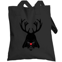 Darth Vader Deer Funny Xmas Christmas Scifi Geek Worn Look Totebag