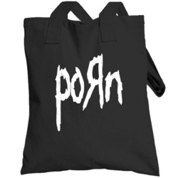 Porn Funny Korn Parody Rock Heavy Metal Worn Look Totebag