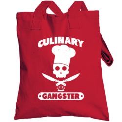 Culinary Gangster Funny Cook Cooking Kitchen Worn Look Totebag