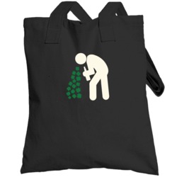 St Patrick's Day Drunk Throwing Up Shamrocks Funny Irish Totebag