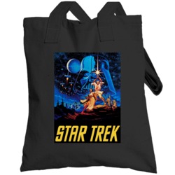 Star Wars Star Trek Mashup Parody Funny Joke Nerd Totebag