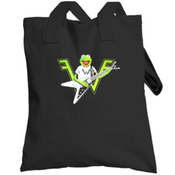 Kermit The Frog Playing The Guitar Weezer Logo Totebag