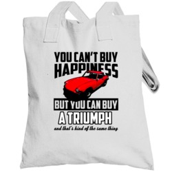 Red 1979 Triumph Spitfire You Cant Buy Happiness Cool Car Totebag
