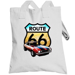 Red 1968 Chevy Camaro Route 66 Sign Cool Car Totebag