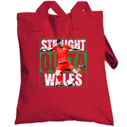 Gareth Bale Straight Outta Wales Flag Euro Cup Soccer Totebag