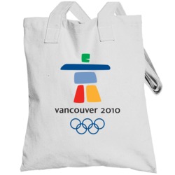 Vancouver Winter 2010 Olympics Retro Logo World Olympiad Event Totebag