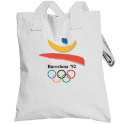 Barcelona Summer 1992 Olympics Retro Logo World Olympiad Event Totebag