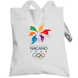 Nagano Winter 1998 Olympics Retro Logo World Olympiad Event Totebag