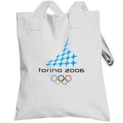 Torino Winter 2006 Olympics Retro Logo World Olympiad Event Totebag