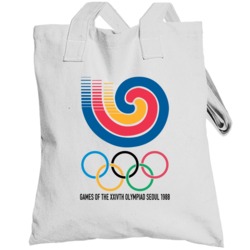 Seoul Summer 1988 Olympics Retro Logo World Olympiad Event Totebag