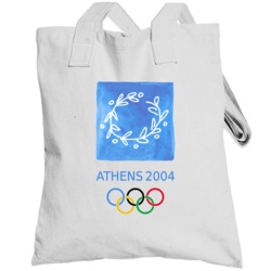 Athens Summer 2004 Olympics Retro Logo World Olympiad Event Totebag