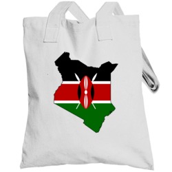 Kenya Country Shape Flag Olympic Sport Team Fan Totebag