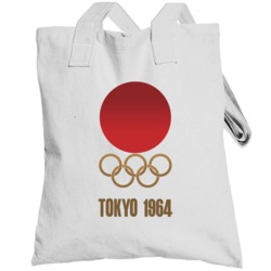 Tokyo Summer Olympics 1964 Retro Logo Olympiad Sports Totebag