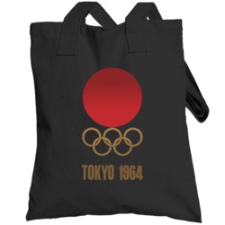 Tokyo Summer Olympics 1964 Retro Logo Olympiad Sports Fan Totebag
