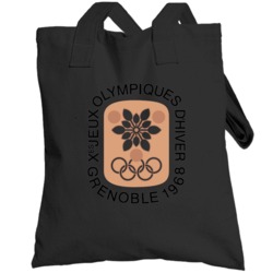 Grenoble Winter Olympics 1968 Retro Logo Olympiad Sports Fan Totebag