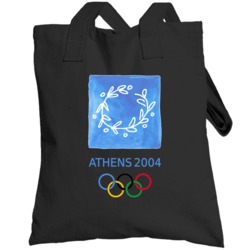 Athens Summer 2004 Olypics Retro Logo World Olympiad Fan Totebag