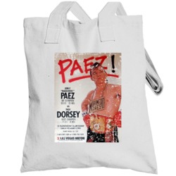 Paez Vs Dorsey 1990 Boxing Poster Totebag