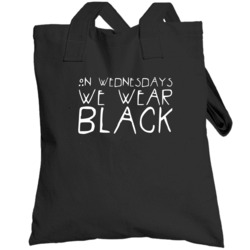 On Wednesdays We Wear Black American Horror Story Inspired Totebag
