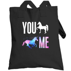 You Vs Me Cute Funny Horse Unicorn Spirit Animal Totebag