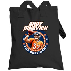 Hammerhead Andy Janovich For President Denver Football Player Totebag