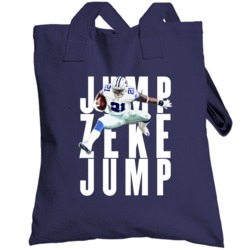 Jump Zeke Jump Ezekiel Elliott Dallas Football Player Fan Totebag