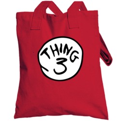 Thing 3 The Cat In The Hat Dr Seuss Group Halloween Costume Totebag