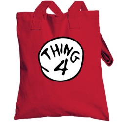 Thing 4 The Cat In The Hat Dr Seuss Group Halloween Costume Totebag