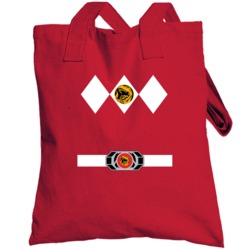 Red Power Ranger Uniform Halloween Costume Totebag