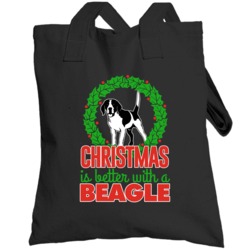 Christmas Is Better With A Beagle Cute Holiday Custom  Breed Gift Tote