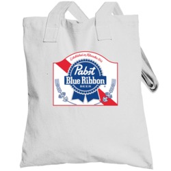 Pabst Blue Ribbon Beer 80s Retro Totebag