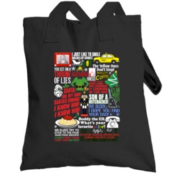 Elf Funny Will Ferrell Holiday Movie Quote Mashup Xmas Gift Totebag