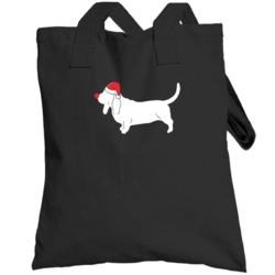 Basset Hound Dog Breed Christmas Reindeer Custom Pet Holiday Gift Tote