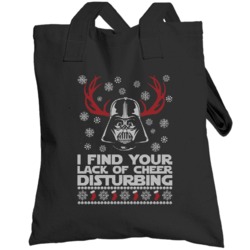 I Find Your Lack Of Cheer Disturbing Darth Vader Christmas Totebag