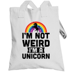 I'm Not Weird I'm A Unicorn Worn Look Totebag