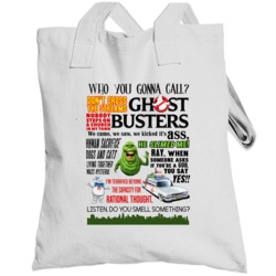 Ghostbusters Original Movie Poster Quote Mashup Fan Totebag